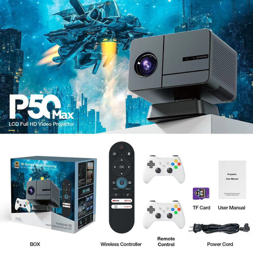 1080P HD Projector with Android 11 800 Lumens, Auto Focus